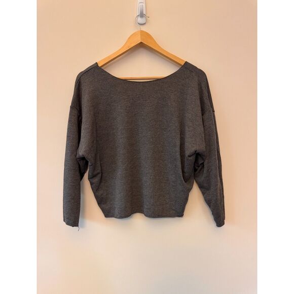 Dark Grey V-Neck Sweater Size Medium - Picture 2 of 2